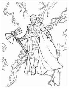 Desenho de Thor Desenho Colorir Imprimir 03