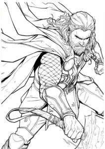 Desenho de Thor Desenho Colorir Imprimir 08