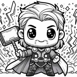 Desenho de Thor Desenho Colorir Imprimir 10