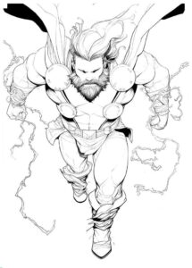 Desenho de Thor Desenho Colorir Imprimir 11