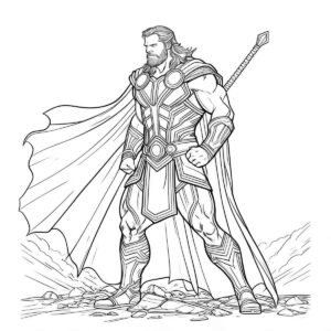 Desenho de Thor Desenho Colorir Imprimir 16