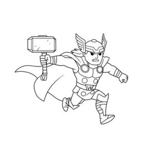 Desenho de Thor Desenho Colorir Imprimir 17