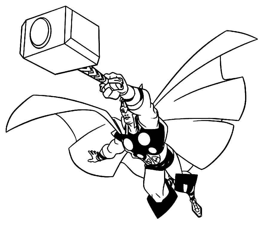 Desenho de Thor Desenho Colorir Imprimir 19