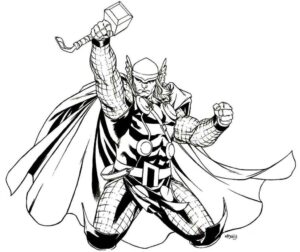 Desenho de Thor Desenho Colorir Imprimir 21