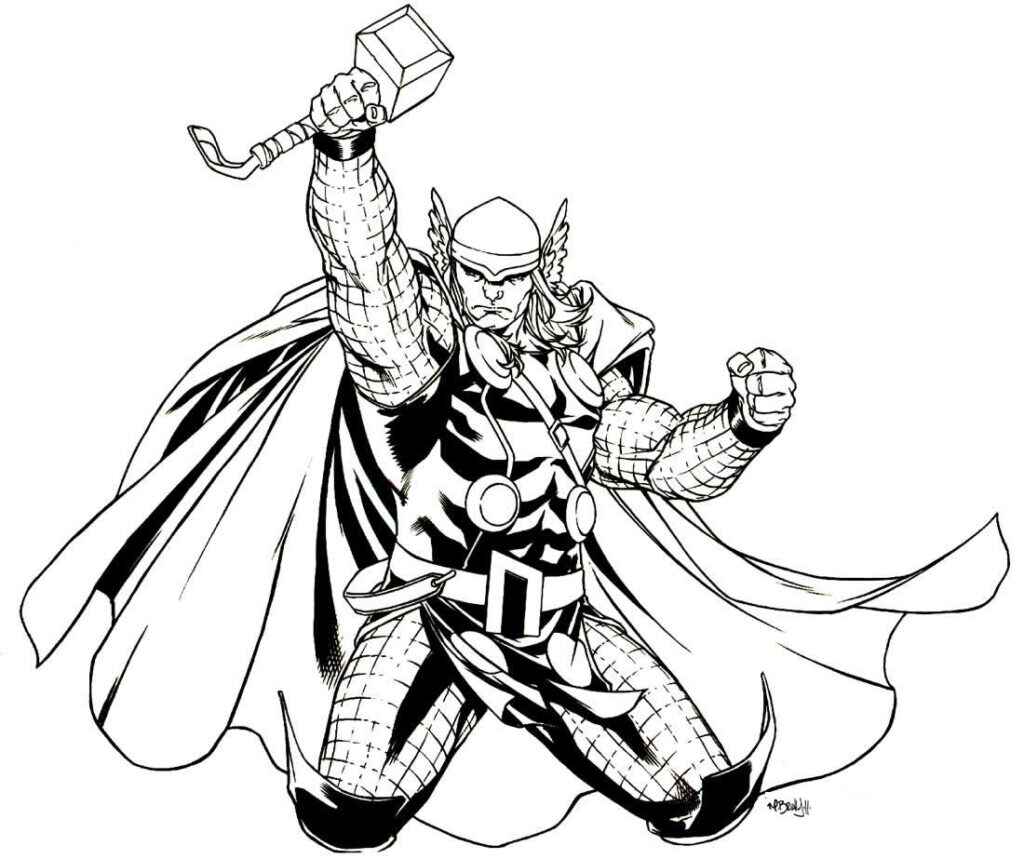 Desenho de Thor Desenho Colorir Imprimir 21