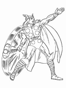 Desenho de Thor Desenho Colorir Imprimir 22