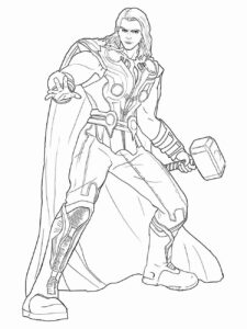 Desenho de Thor Desenho Colorir Imprimir 24