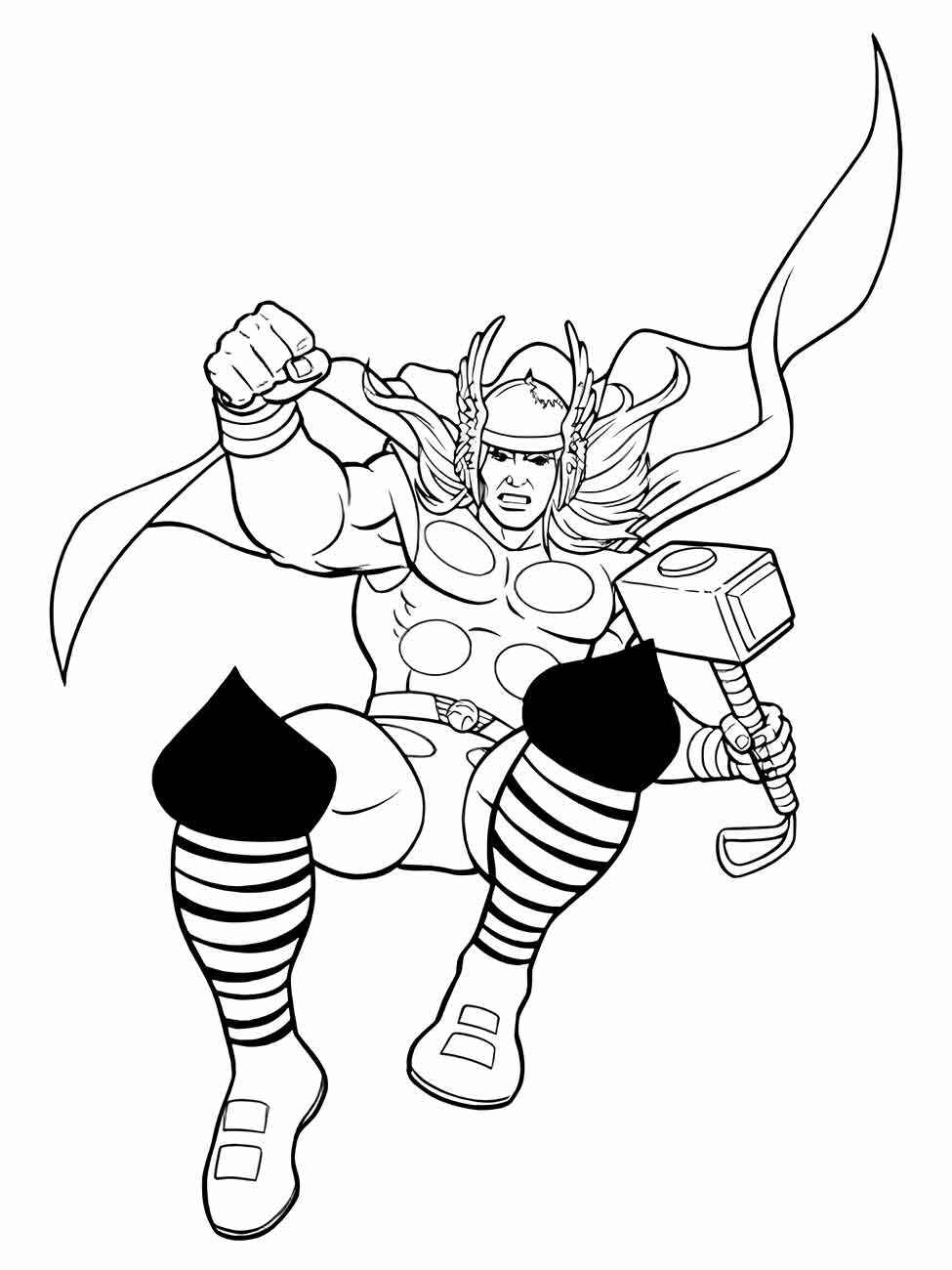 Desenho de Thor Desenho Colorir Imprimir 25