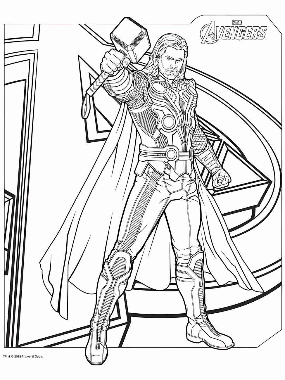 Desenho de Thor Desenho Colorir Imprimir 28