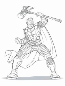 Desenho de Thor Desenho Colorir Imprimir 29