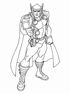 Desenho de Thor Desenho Colorir Imprimir 30