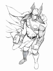 Desenho de Thor Desenho Colorir Imprimir 35