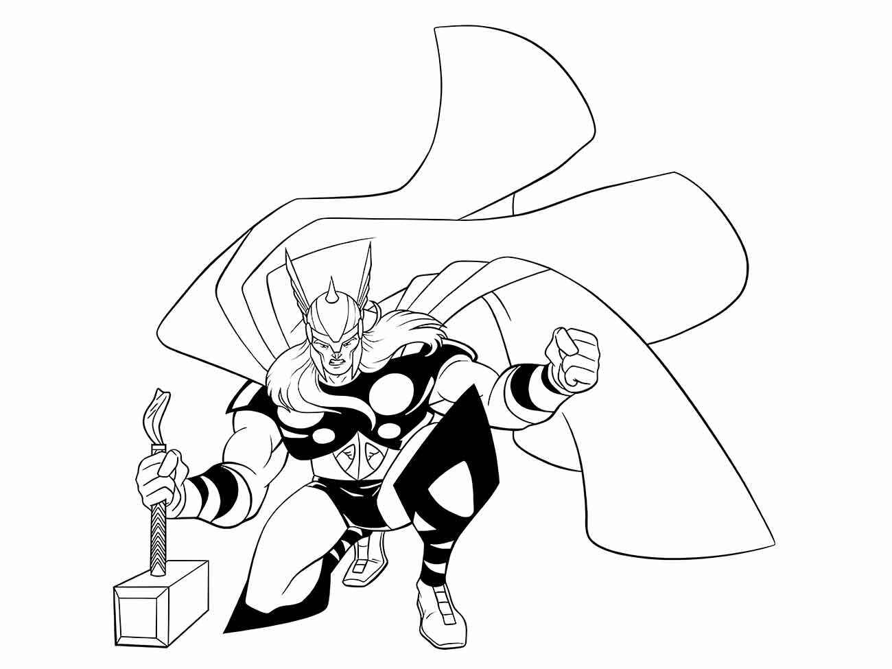 Desenho de Thor Desenho Colorir Imprimir 36
