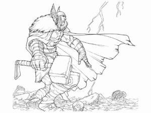 Desenho de Thor Desenho Colorir Imprimir 37