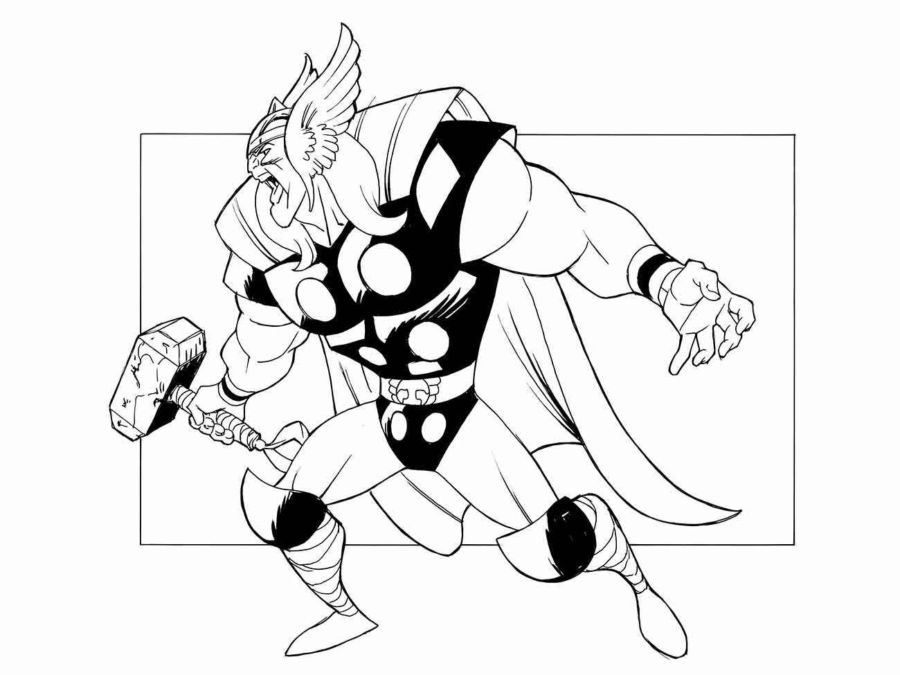 Desenho de Thor Desenho Colorir Imprimir 38