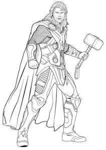 Desenho de Thor Desenho Colorir Imprimir 39
