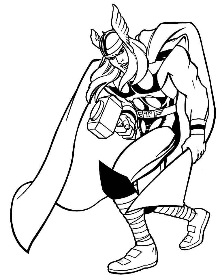 Desenho de Thor Desenho Colorir Imprimir 41