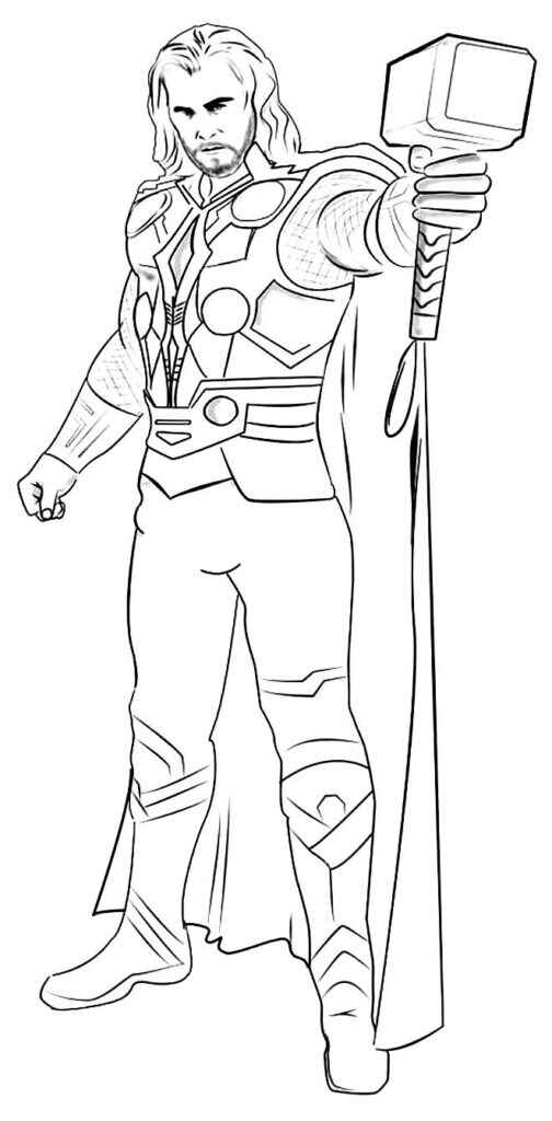 Desenho de Thor Desenho Colorir Imprimir 42