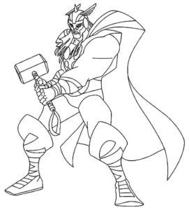 Desenho de Thor Desenho Colorir Imprimir 43