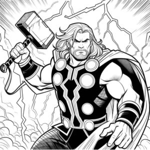 Desenho de Thor Desenho Colorir Imprimir 44
