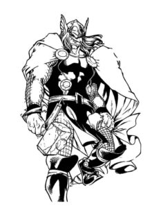 Desenho de Thor Desenho Colorir Imprimir 45