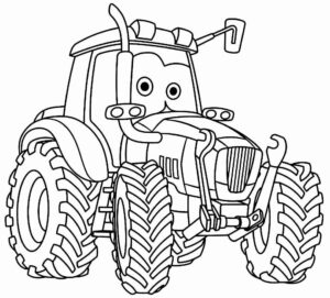 Desenho de Trator Desenho Colorir Imprimir 05