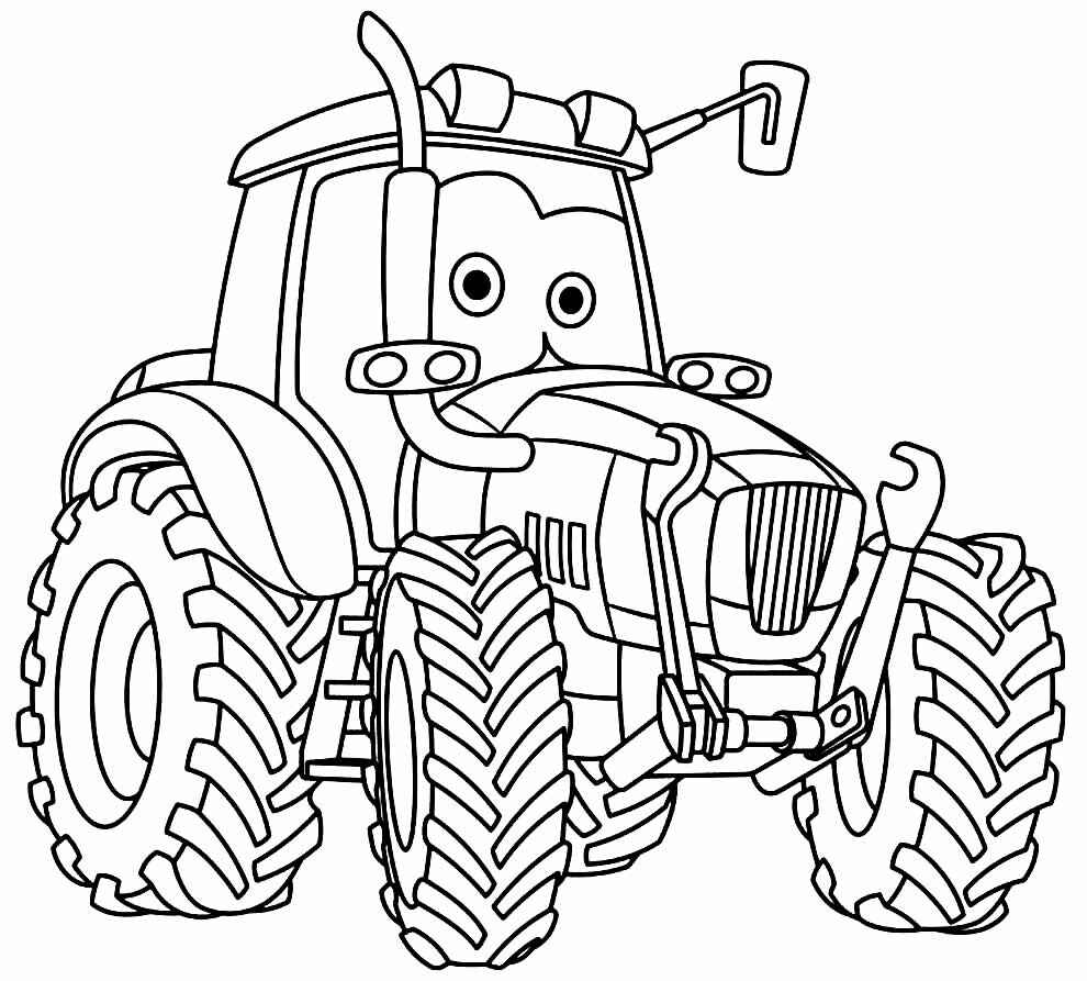 Desenho de Trator Desenho Colorir Imprimir 05