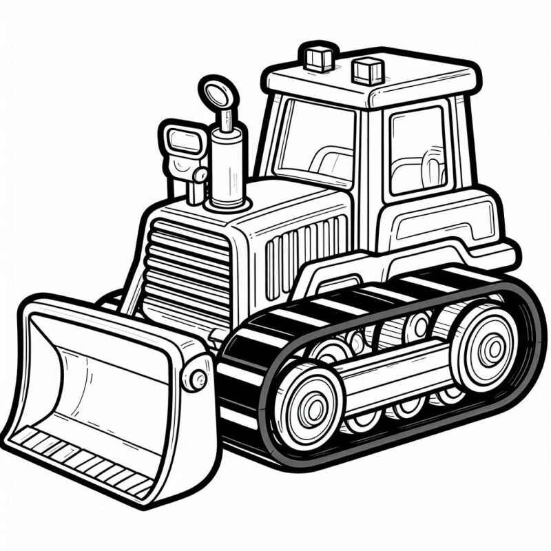 Desenho de Trator Desenho Colorir Imprimir 09