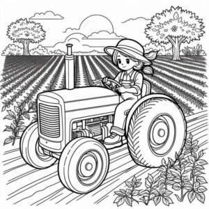 Desenho de Trator Desenho Colorir Imprimir 11