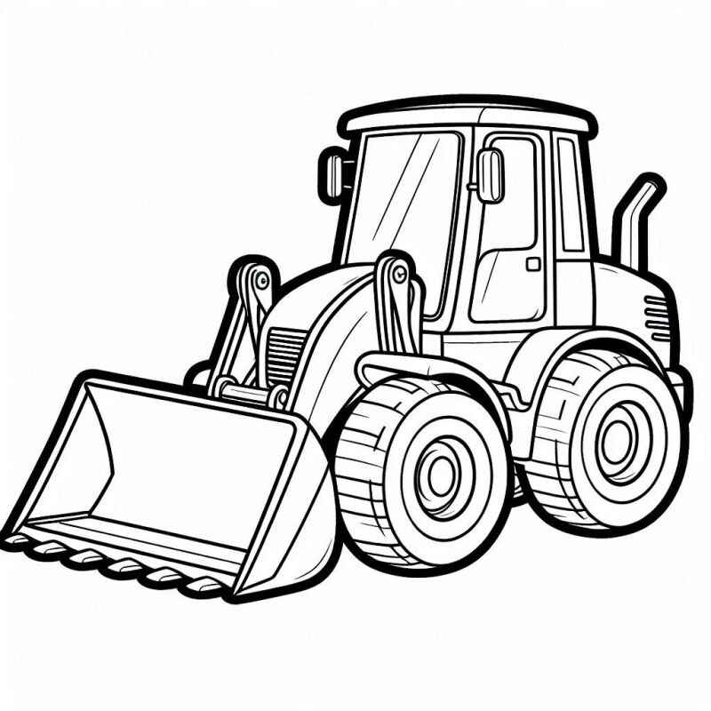 Desenho de Trator Desenho Colorir Imprimir 12