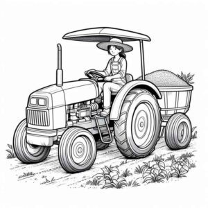 Desenho de Trator Desenho Colorir Imprimir 13