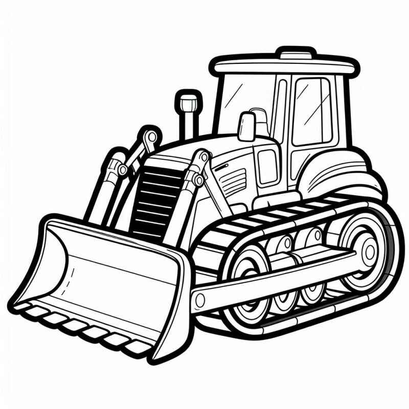 Desenho de Trator Desenho Colorir Imprimir 14