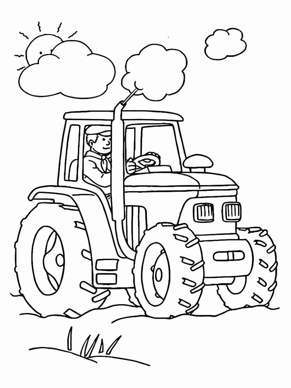 Desenho de Trator Desenho Colorir Imprimir 18