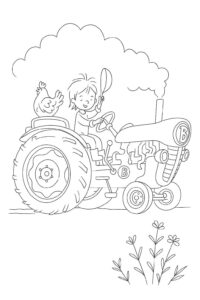 Desenho de Trator Desenho Colorir Imprimir 25