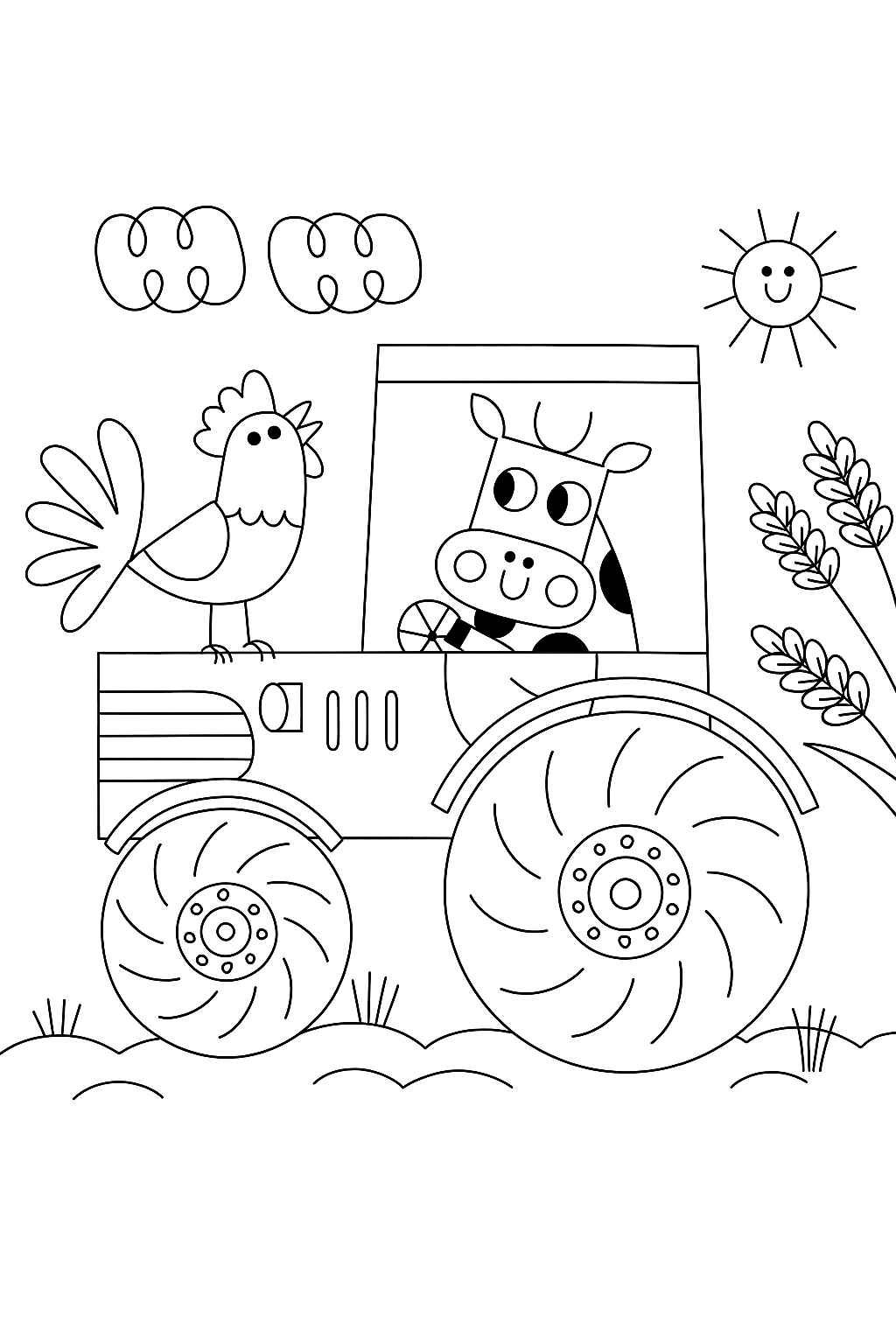 Desenho de Trator Desenho Colorir Imprimir 27