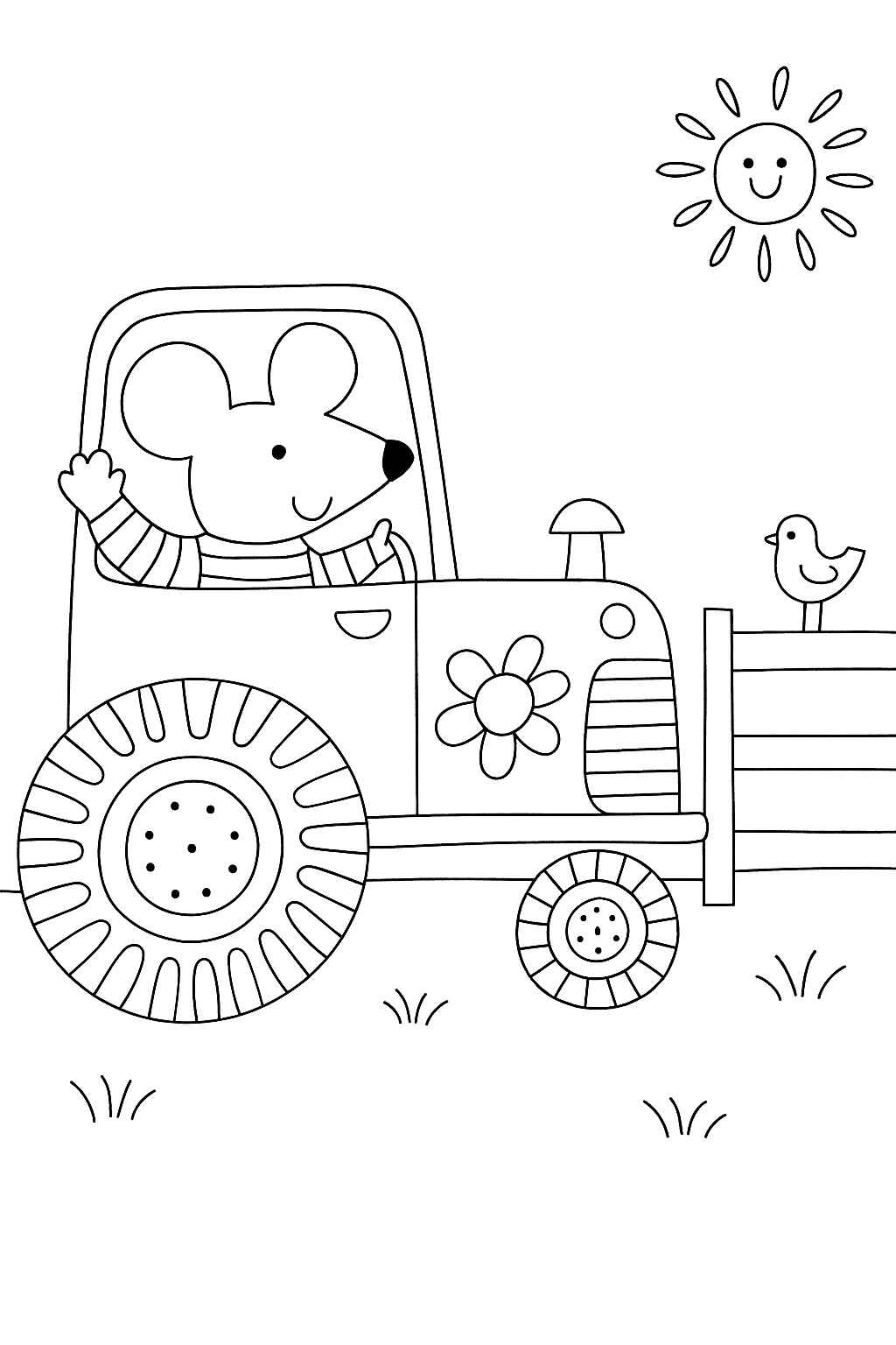 Desenho de Trator Desenho Colorir Imprimir 28