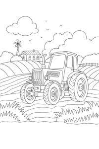 Desenho de Trator Desenho Colorir Imprimir 29
