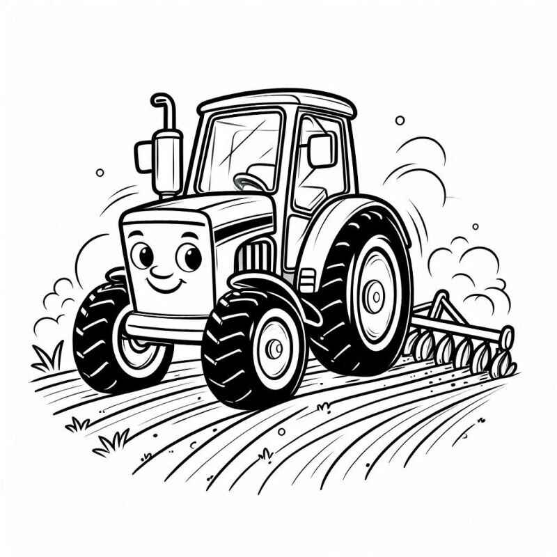 Desenho de Trator Desenho Colorir Imprimir 30