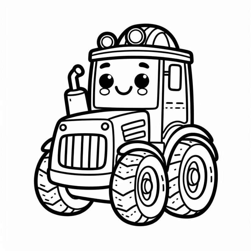 Desenho de Trator Desenho Colorir Imprimir 34