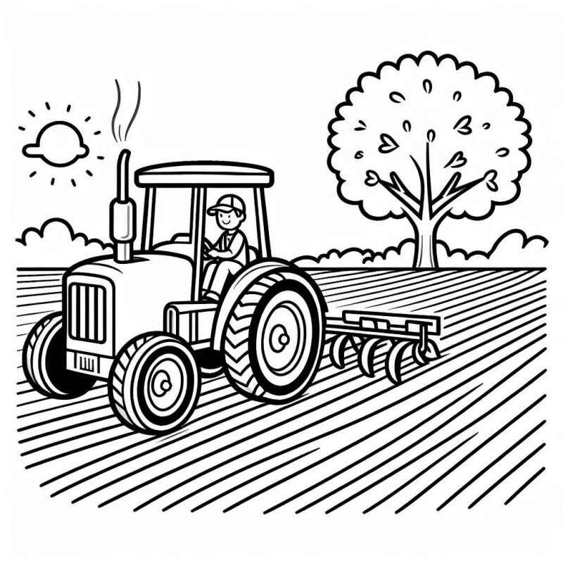 Desenho de Trator Desenho Colorir Imprimir 36