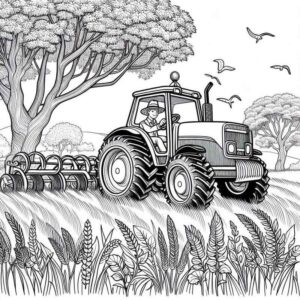 Desenho de Trator Desenho Colorir Imprimir 54