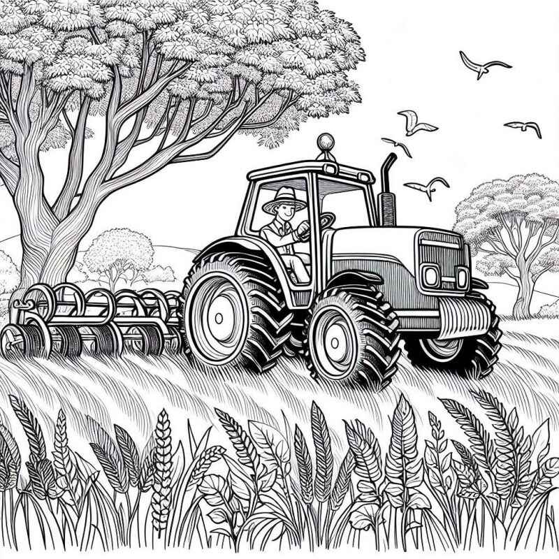 Desenho de Trator Desenho Colorir Imprimir 54