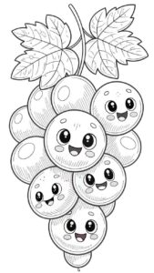 Desenho de Uva Desenho Colorir Imprimir 03