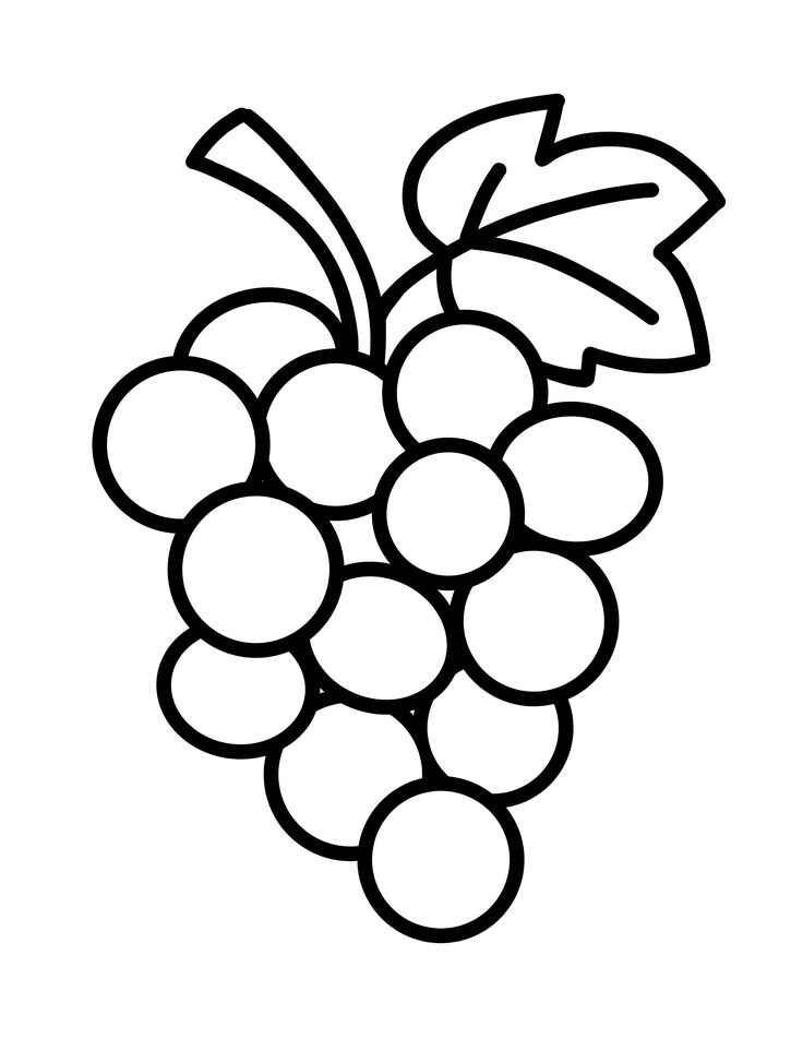 Desenho de Uva Desenho Colorir Imprimir 05