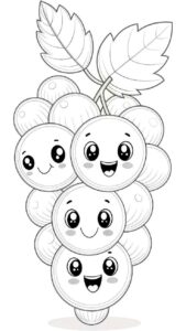 Desenho de Uva Desenho Colorir Imprimir 06