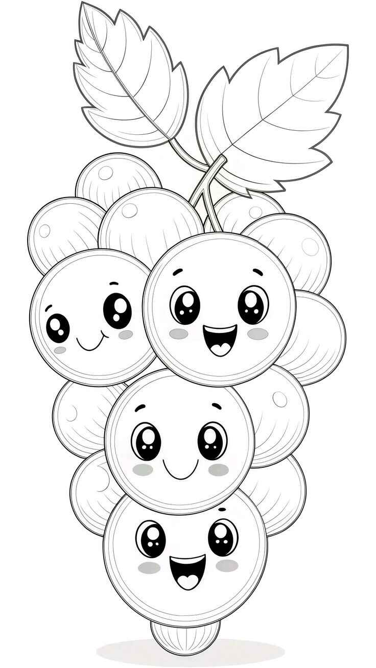 Desenho de Uva Desenho Colorir Imprimir 06