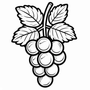 Desenho de Uva Desenho Colorir Imprimir 08