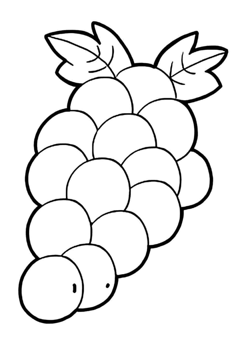 Desenho de Uva Desenho Colorir Imprimir 21