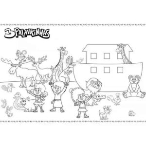 Desenho de 3 Palavrinhas Desenho Colorir Imprimir 03