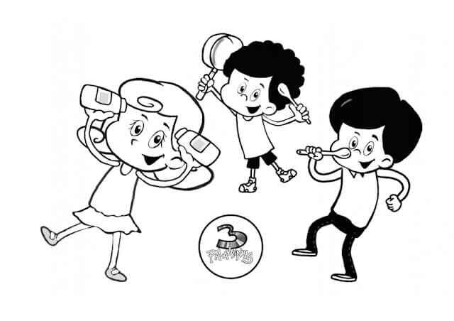 Desenho de 3 Palavrinhas Desenho Colorir Imprimir 04